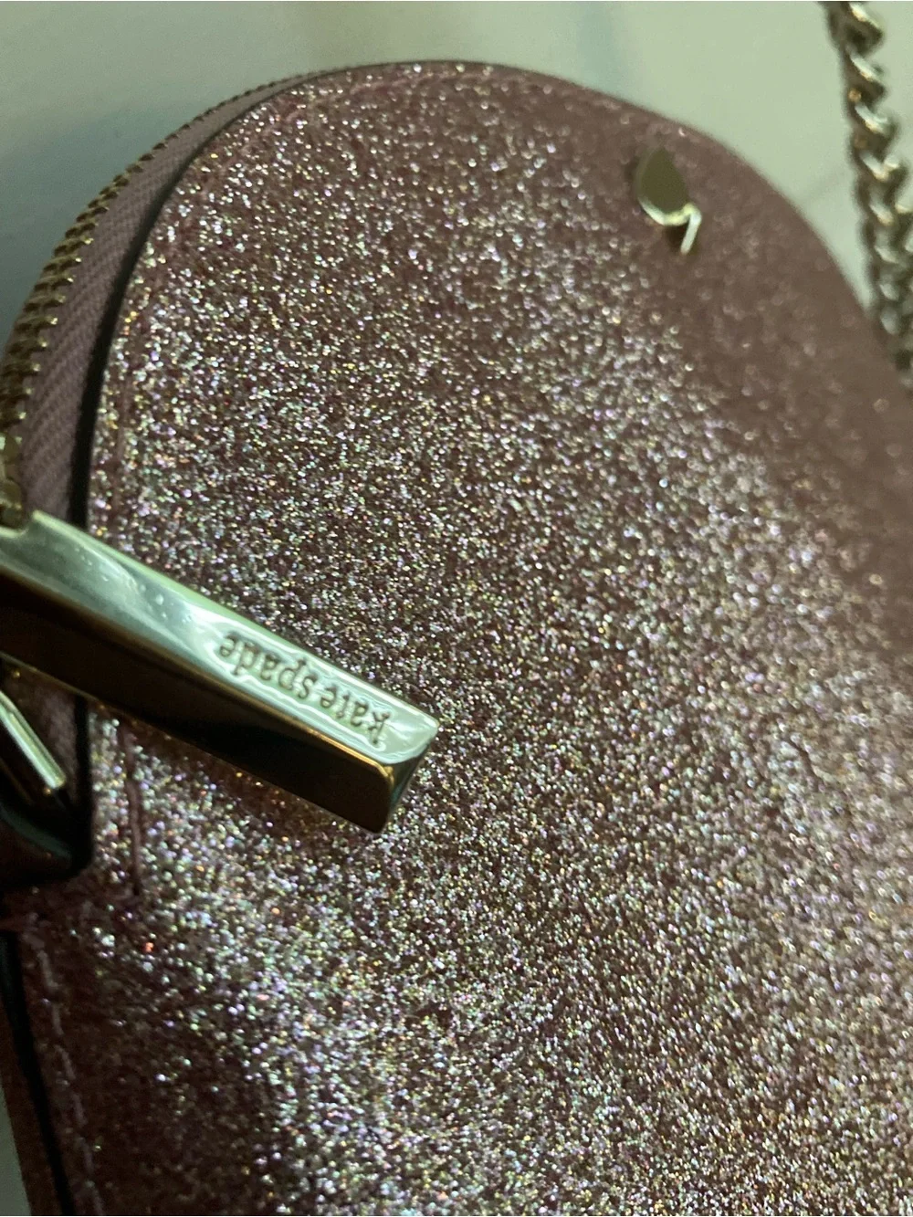 NWOT Kate Spade Glitter Pastel Pink Crossbody Shoulder Bag